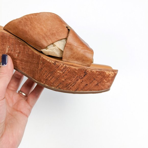 Kork-Ease Sabrina Leather Strappy Platform Sandal Brown Size 6/36.5 - Picture 15 of 16